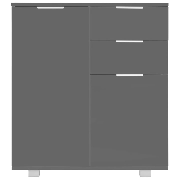 skænk 71x35x80 cm konstrueret træ grå højglans