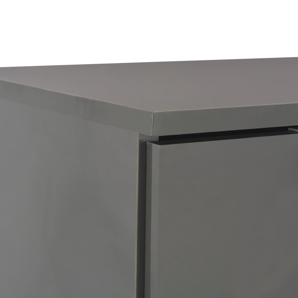 skænk 71x35x80 cm konstrueret træ grå højglans