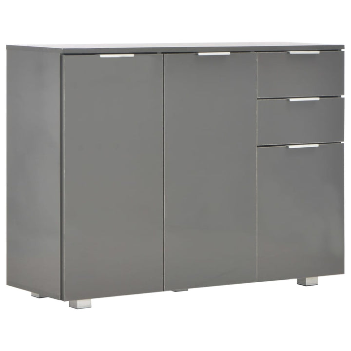 skænk 107x35x80,5 cm grå højglans