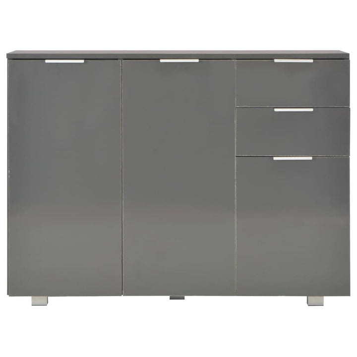 skænk 107x35x80,5 cm grå højglans