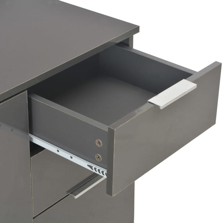 skænk 107x35x80,5 cm grå højglans