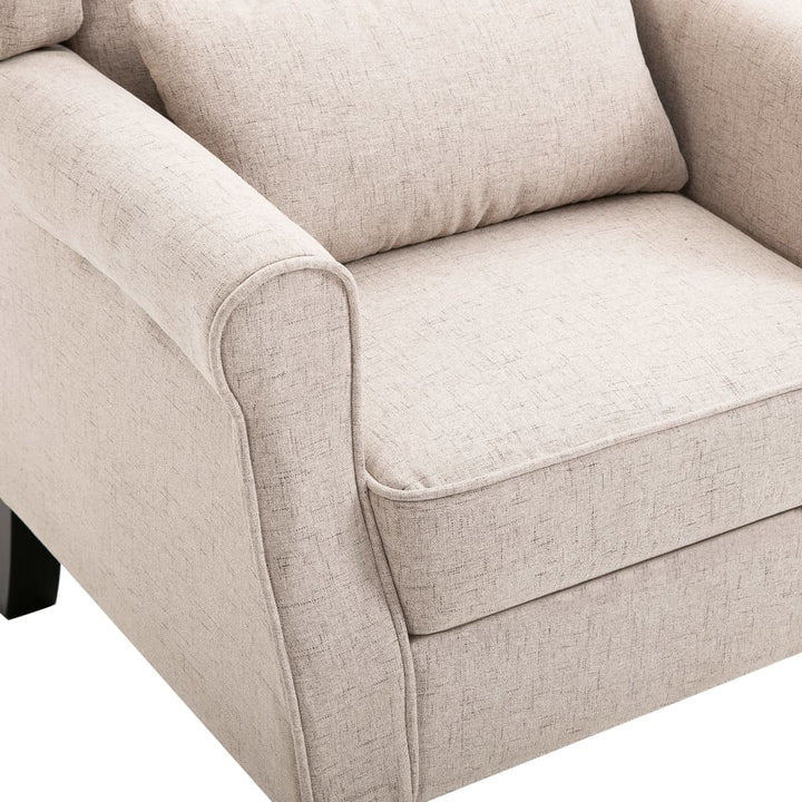 lænestol stof beige