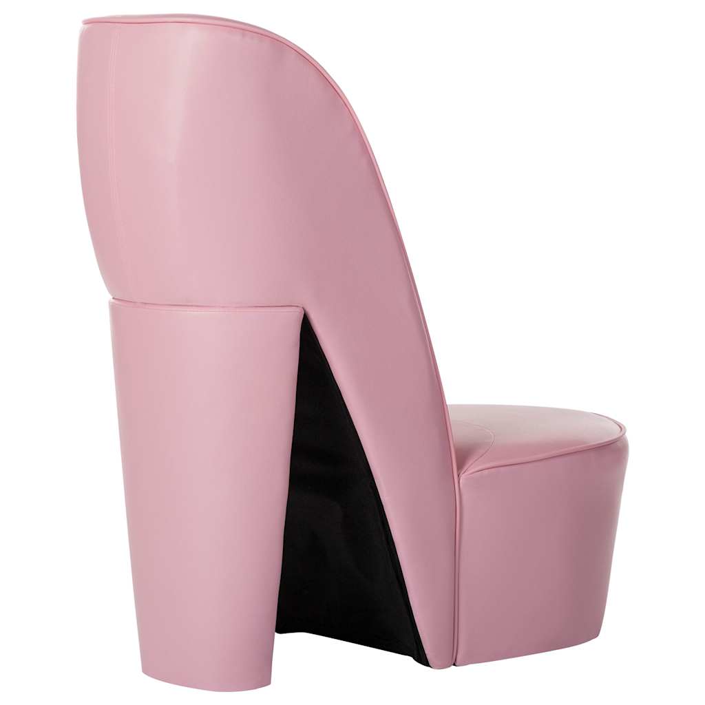 stol højhælet sko-design kunstlæder pink