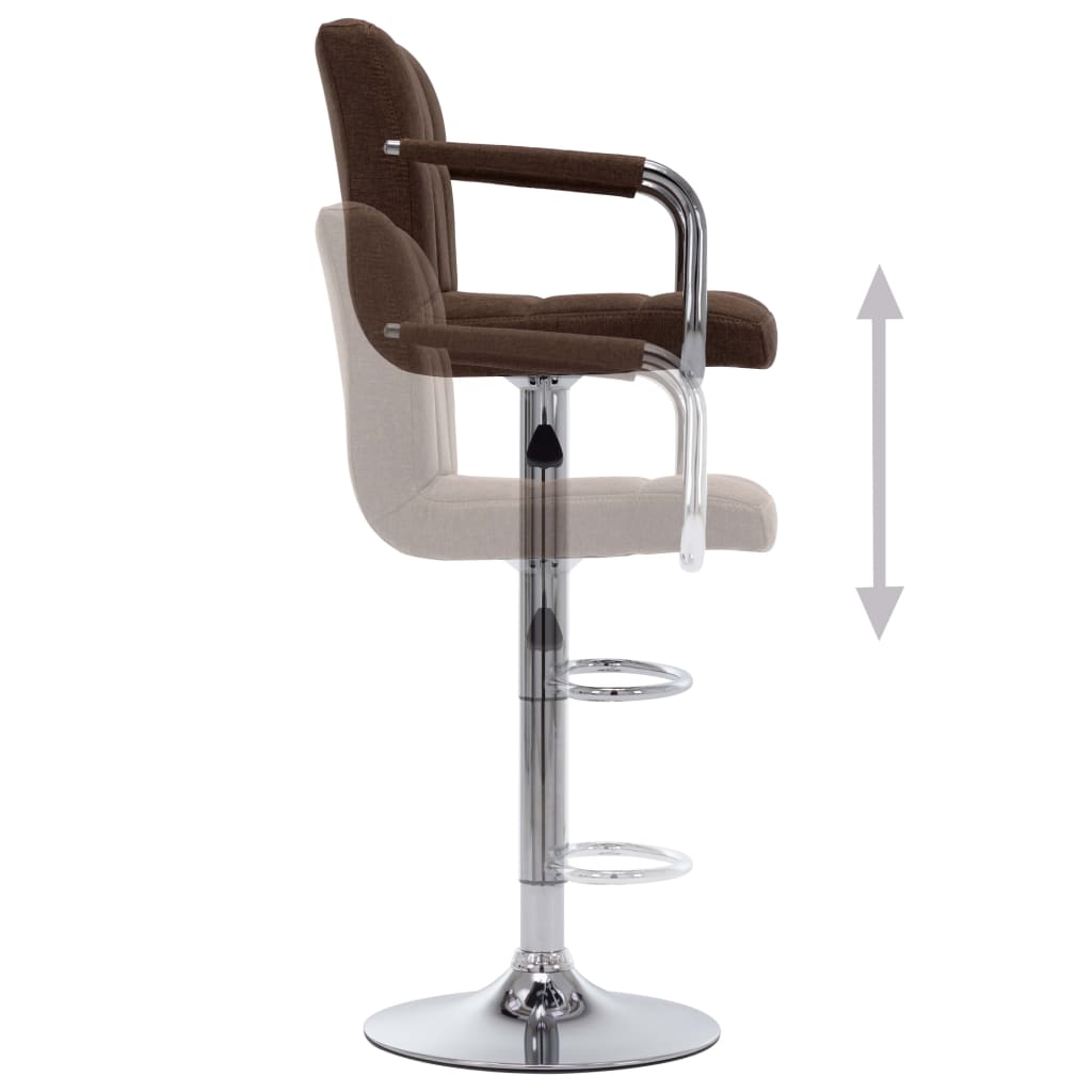 barstole 2 stk. stof brun