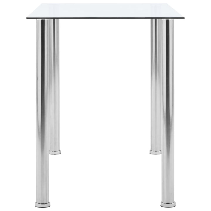spisebord 120x60x75 cm hærdet glas gennemsigtig