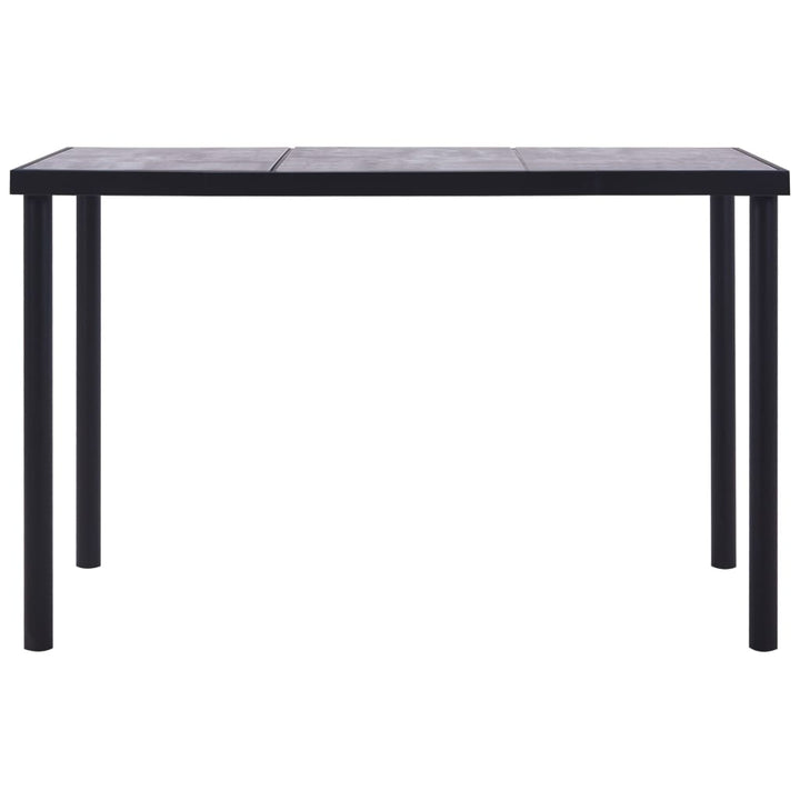 spisebord 160x80x75 cm MDF sort og betongrå