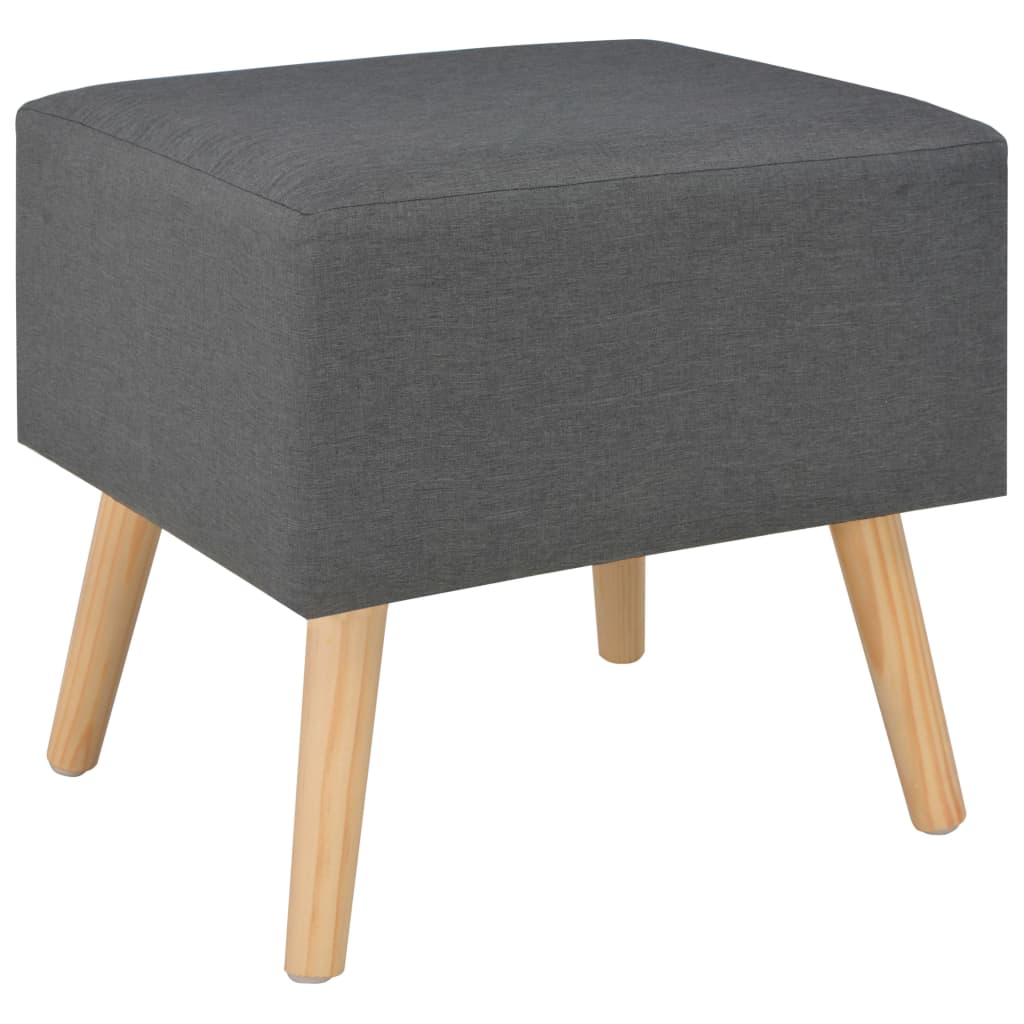 sengeskabe 2 stk. 40 x 35 x 40 cm stof mørkegrå
