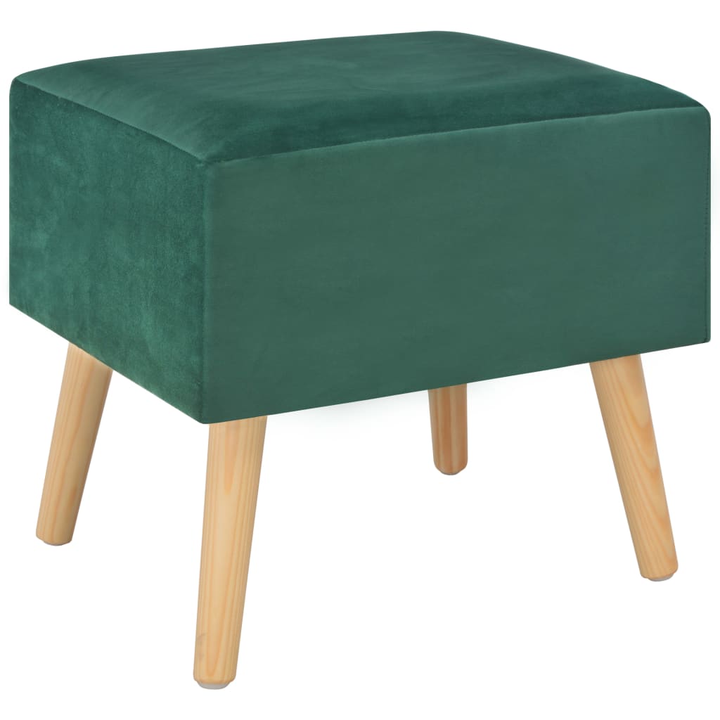 sengeskabe 2 stk. 40 x 35 x 40 cm fløjl grøn