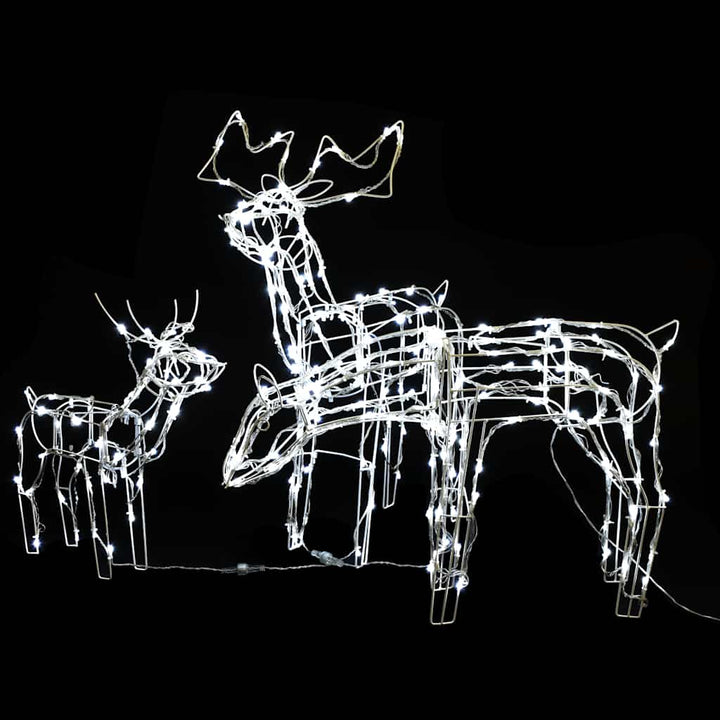 julelysdisplay i 3 dele Rensdyr 229 LED'er