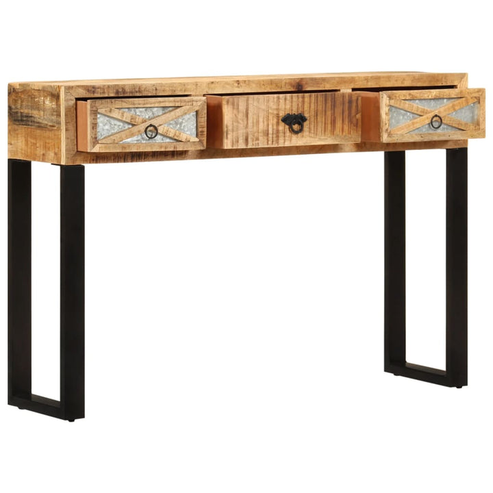 konsolbord massivt mangotræ 110 x 30 x 76 cm