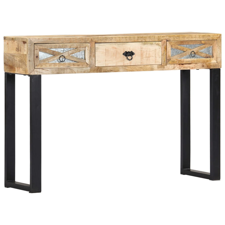 konsolbord massivt mangotræ 110 x 30 x 76 cm
