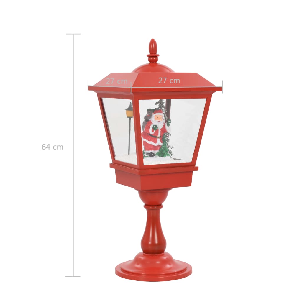 julepiedestallampe med julemand 64 cm LED