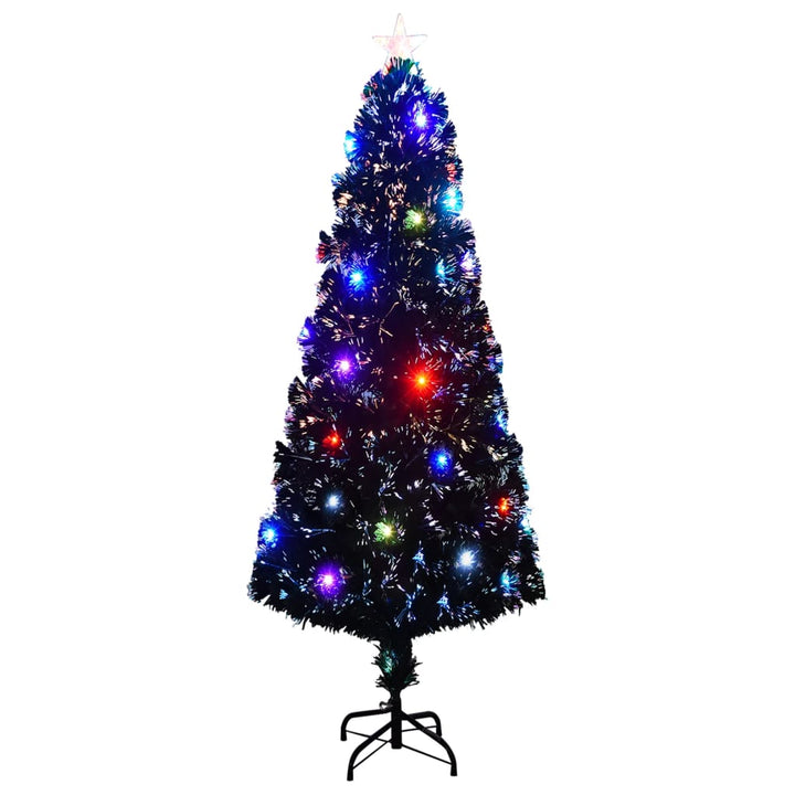 juletræ med juletræsfod og lys 240 cm fiberoptisk