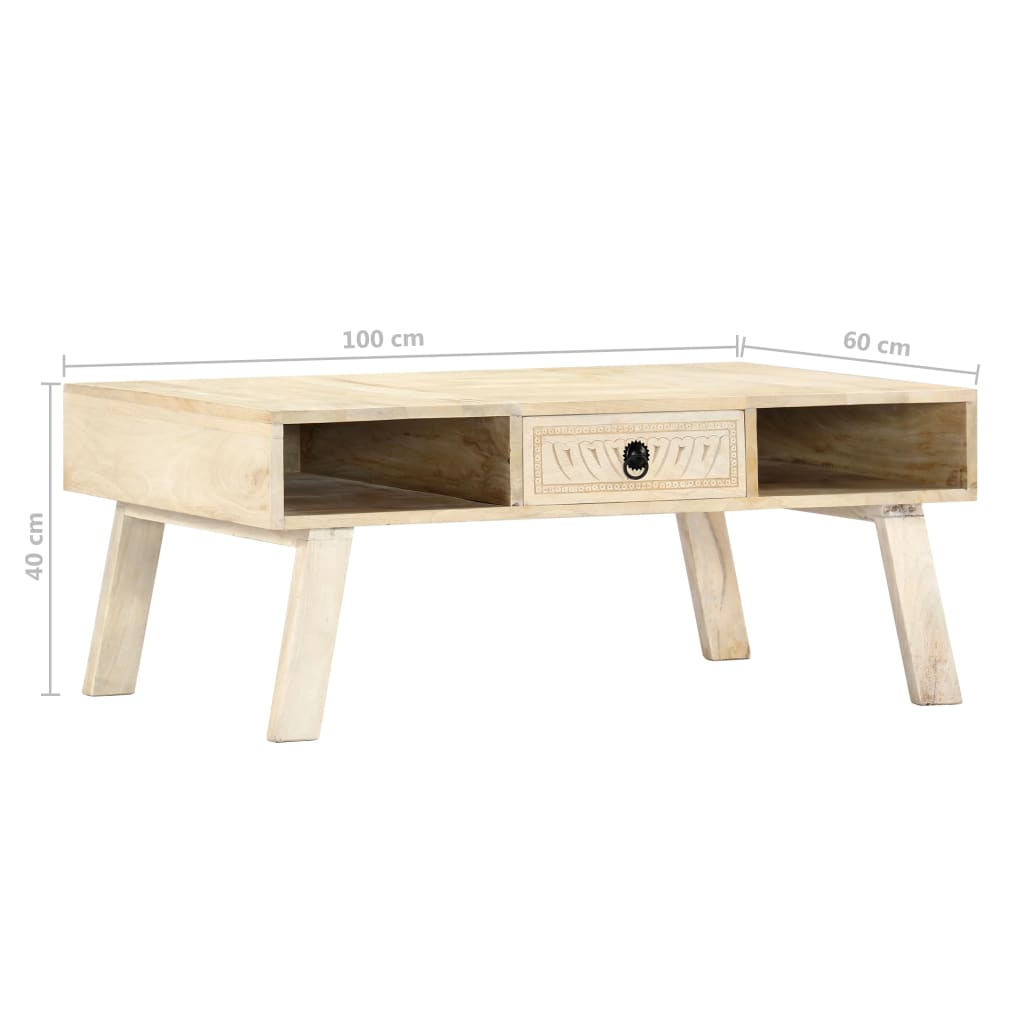 sofabord 100x60x40 cm massivt mangotræ