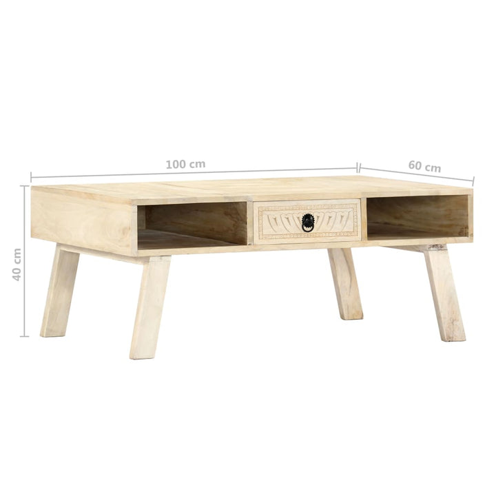 sofabord 100x60x40 cm massivt mangotræ