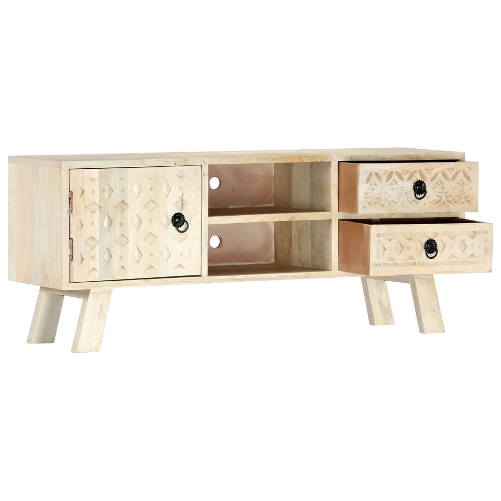 tv-skab 110 x 30 x 44 cm massivt mangotræ