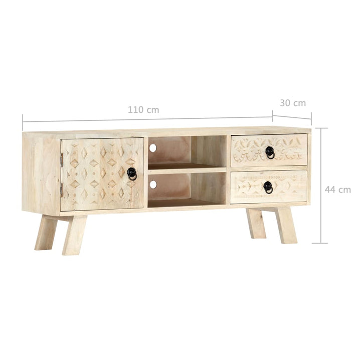 tv-skab 110 x 30 x 44 cm massivt mangotræ