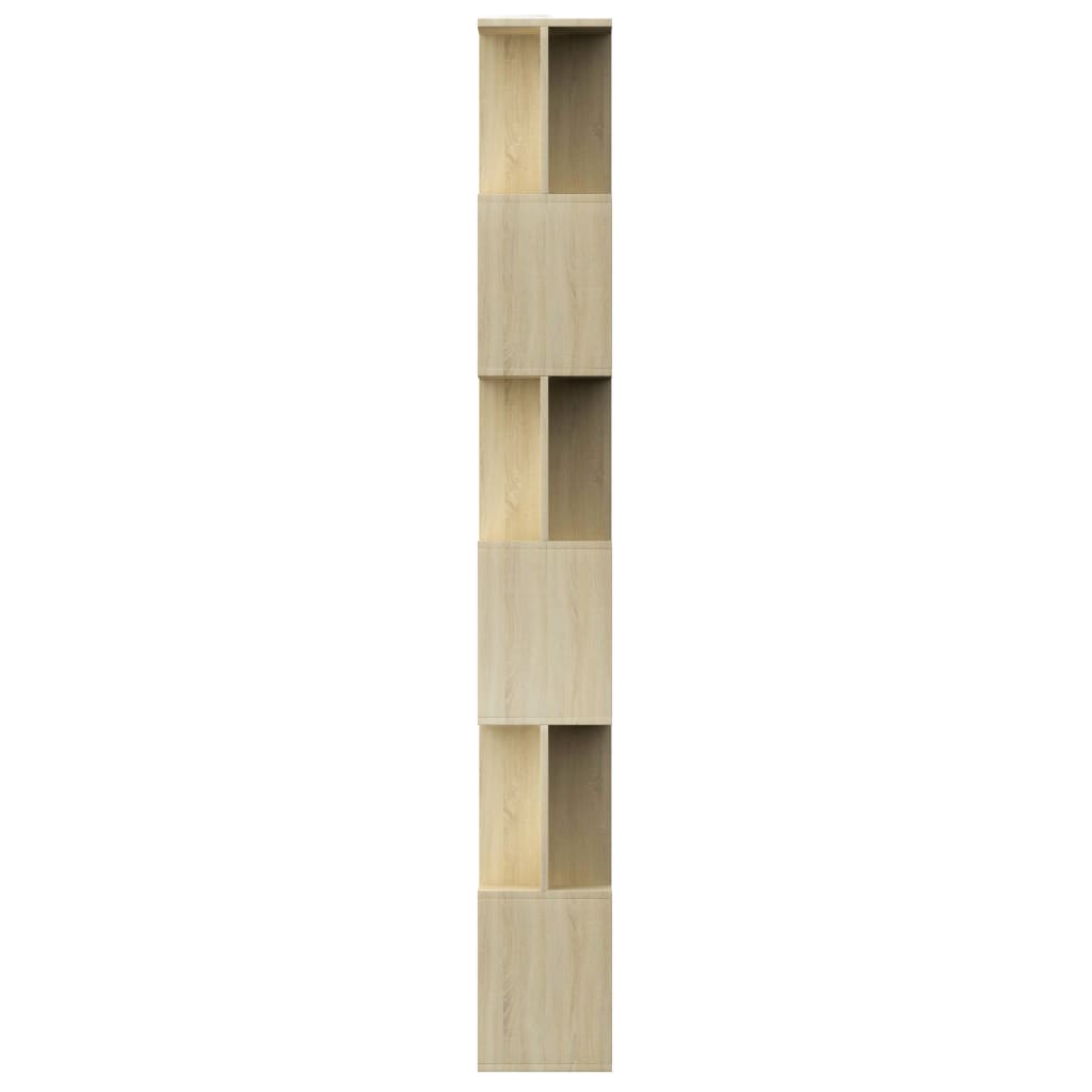 bogreol/rumdeler 80x24x192 cm konstrueret træ sonoma-eg