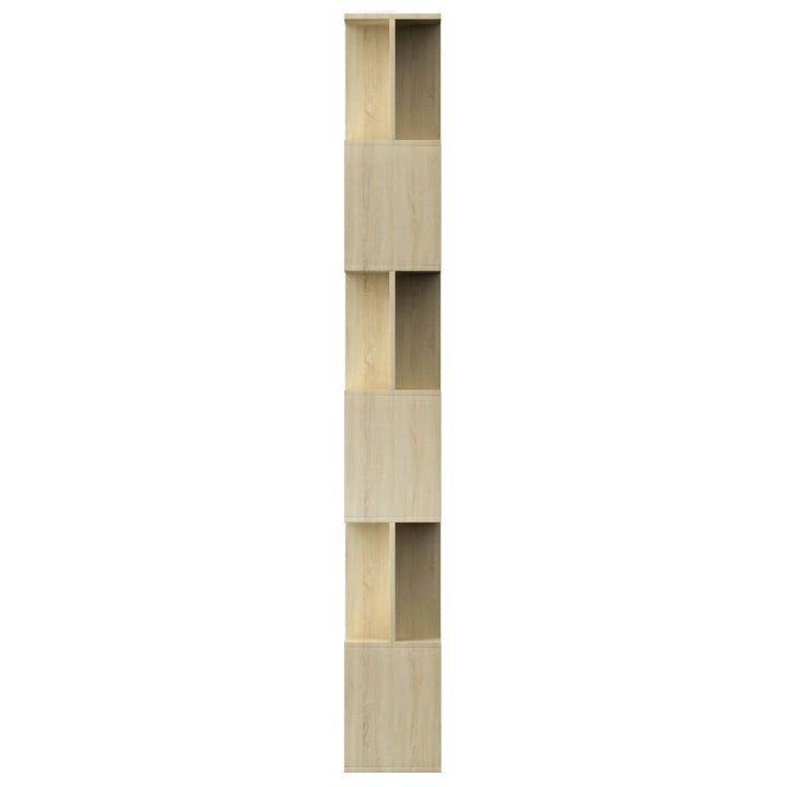 bogreol/rumdeler 80x24x192 cm konstrueret træ sonoma-eg