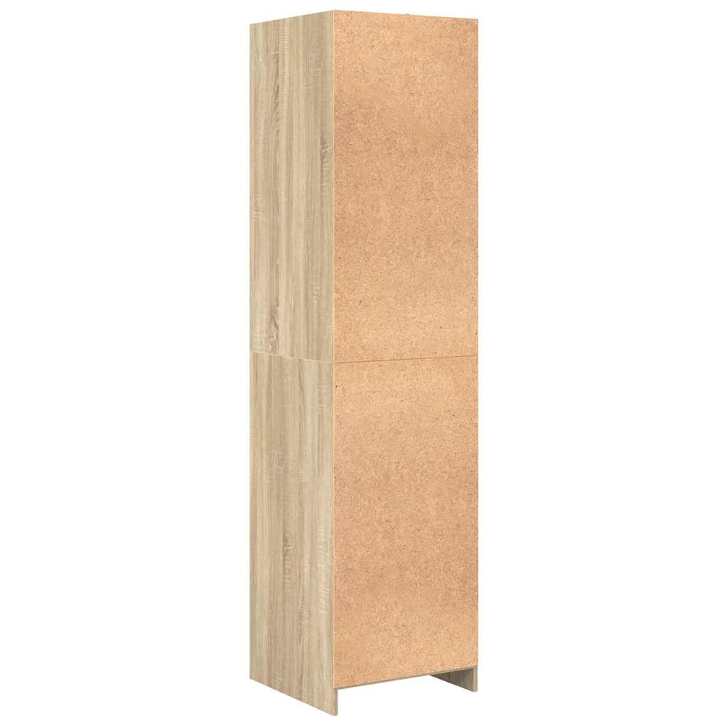 klædeskab 50x50x200 cm konstrueret træ sonoma-eg