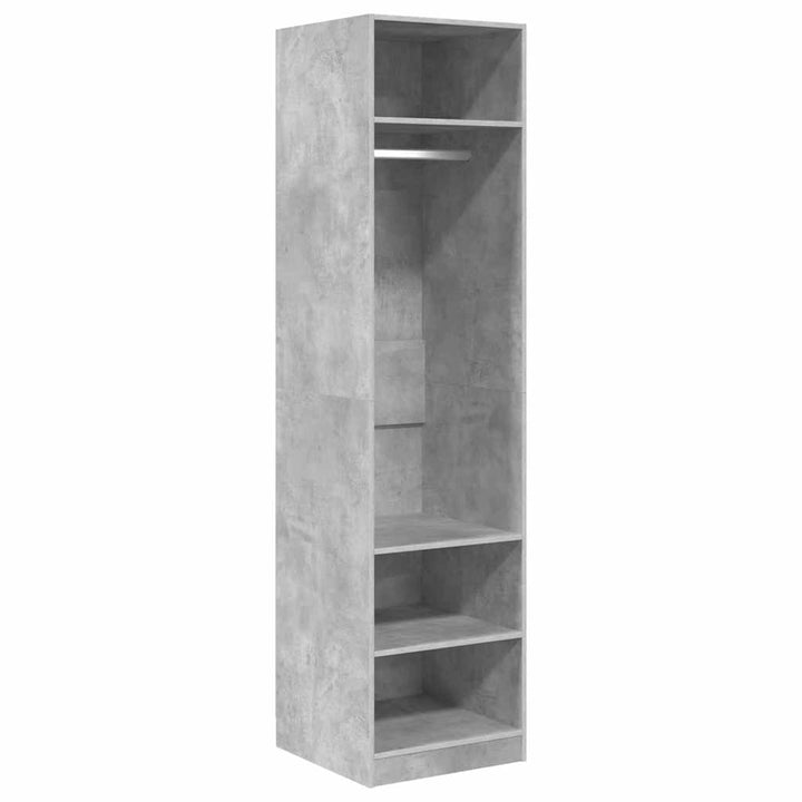 klædeskab 50x50x200 cm konstrueret træ betongrå