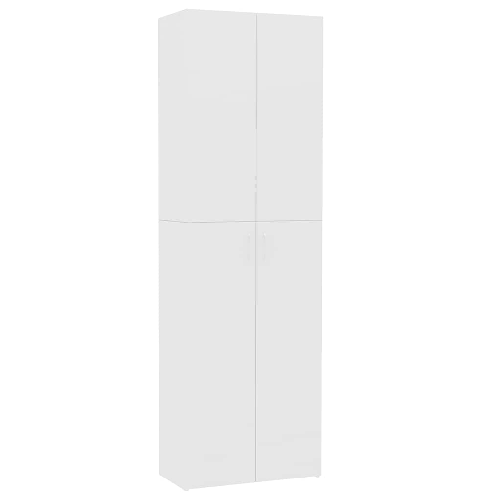 kontorskab 60x32x190 cm konstrueret træ hvid