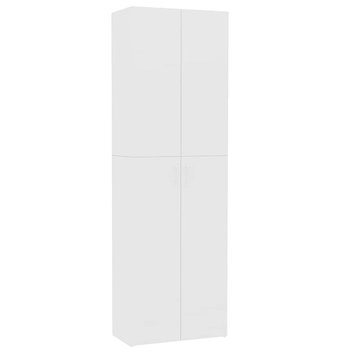 kontorskab 60x32x190 cm konstrueret træ hvid