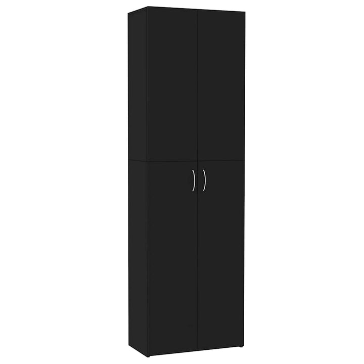 kontorskab 60x32x190 cm konstrueret træ sort