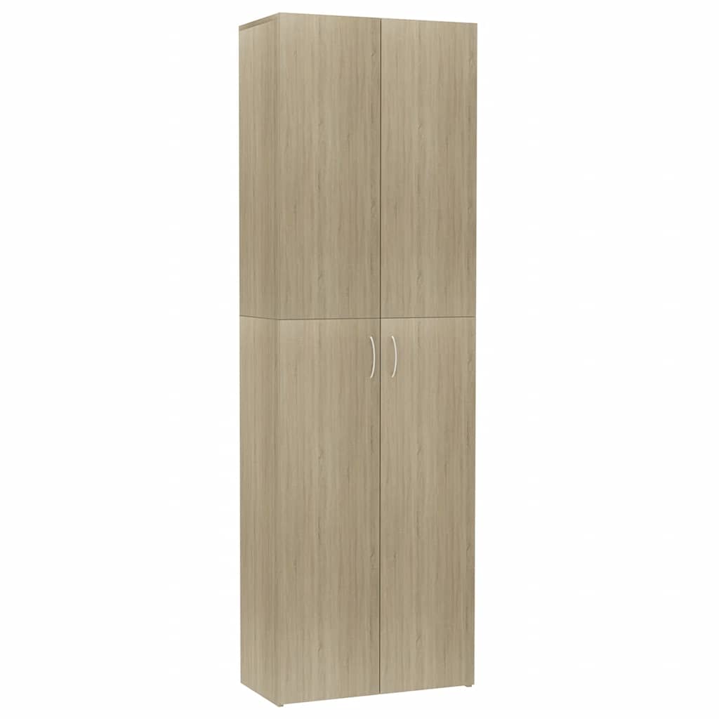 kontorskab 60x32x190 cm konstrueret træ sonoma-eg