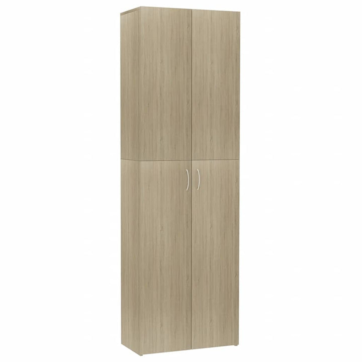 kontorskab 60x32x190 cm konstrueret træ sonoma-eg