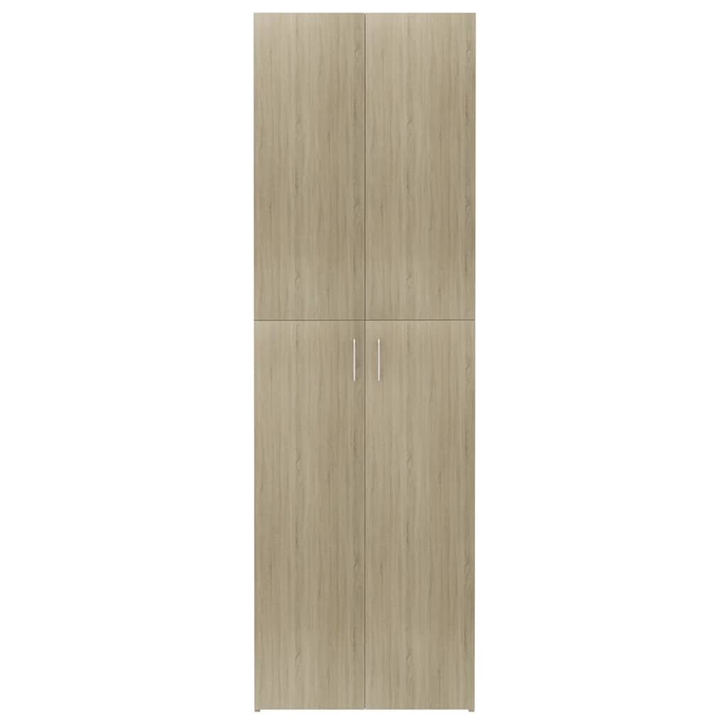 kontorskab 60x32x190 cm konstrueret træ sonoma-eg