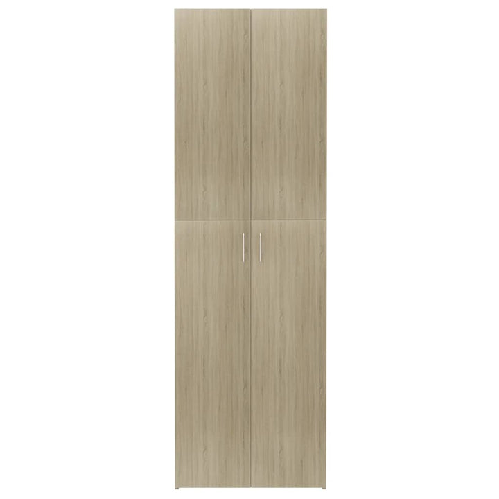 kontorskab 60x32x190 cm konstrueret træ sonoma-eg