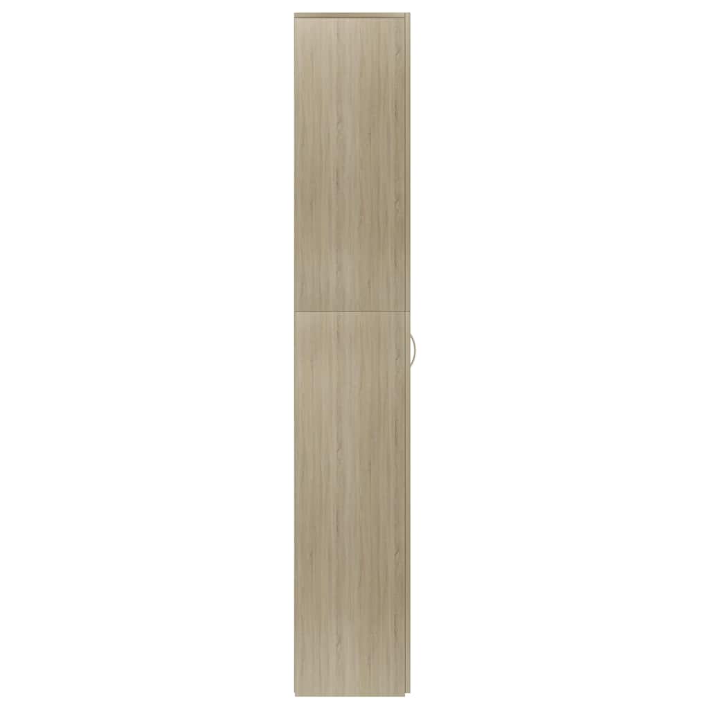kontorskab 60x32x190 cm konstrueret træ sonoma-eg