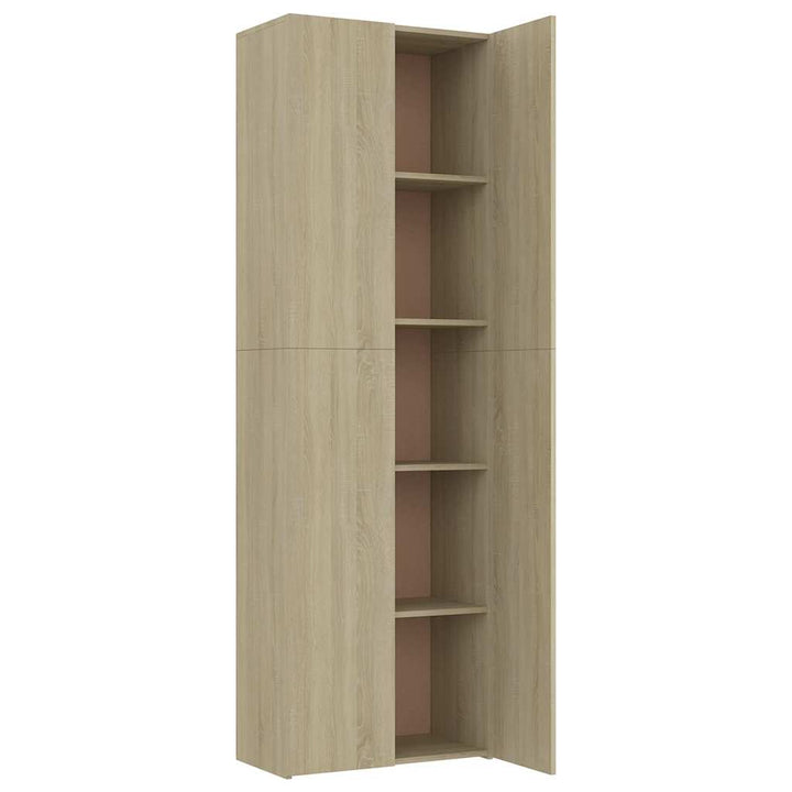 kontorskab 60x32x190 cm konstrueret træ sonoma-eg