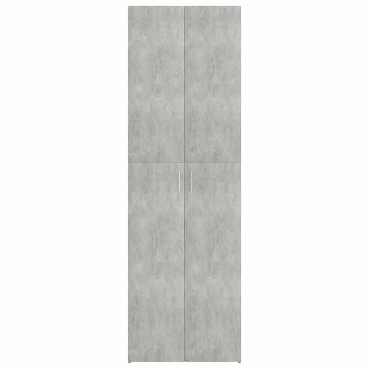 kontorskab 60x32x190 cm konstrueret træ betongrå