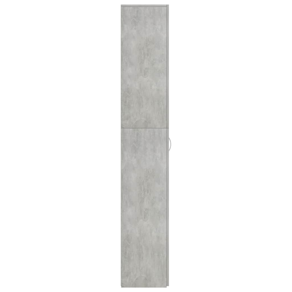 kontorskab 60x32x190 cm konstrueret træ betongrå
