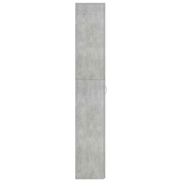 kontorskab 60x32x190 cm konstrueret træ betongrå