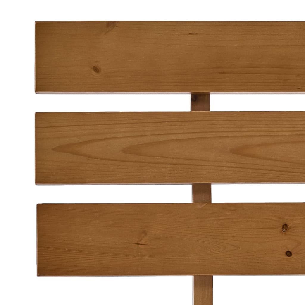 sengeramme med sengegavl 180x200 cm massivt fyrretræ gyldenbrun