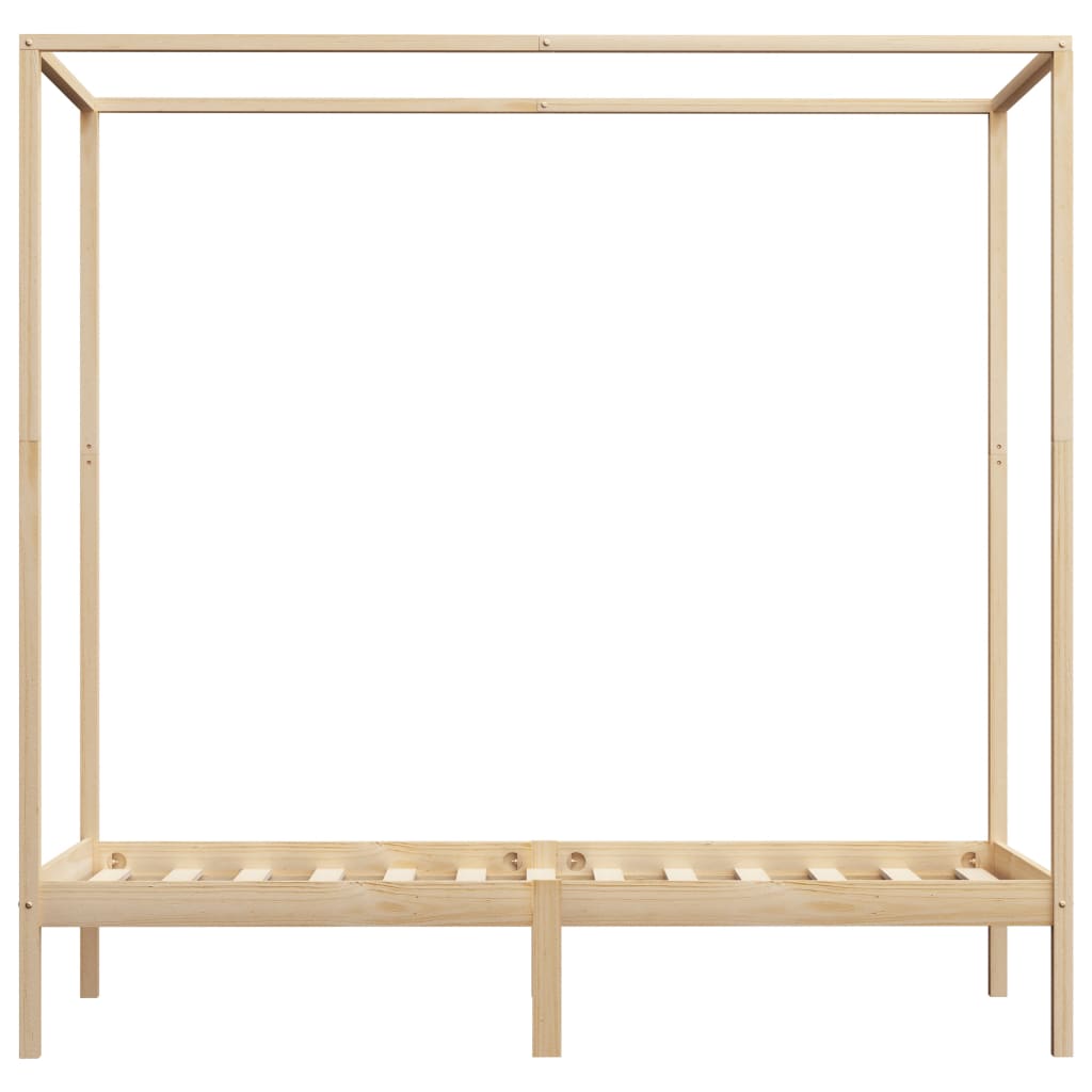 sengestel til himmelseng 100 x 200 cm massivt fyrretræ