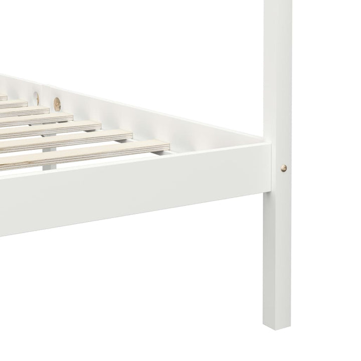 sengestel til himmelseng 90 x 200 cm massivt fyrretræ hvid