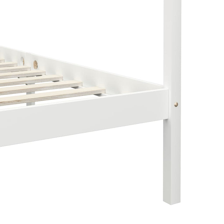 sengestel til himmelseng 100 x 200 cm massivt fyrretræ hvid