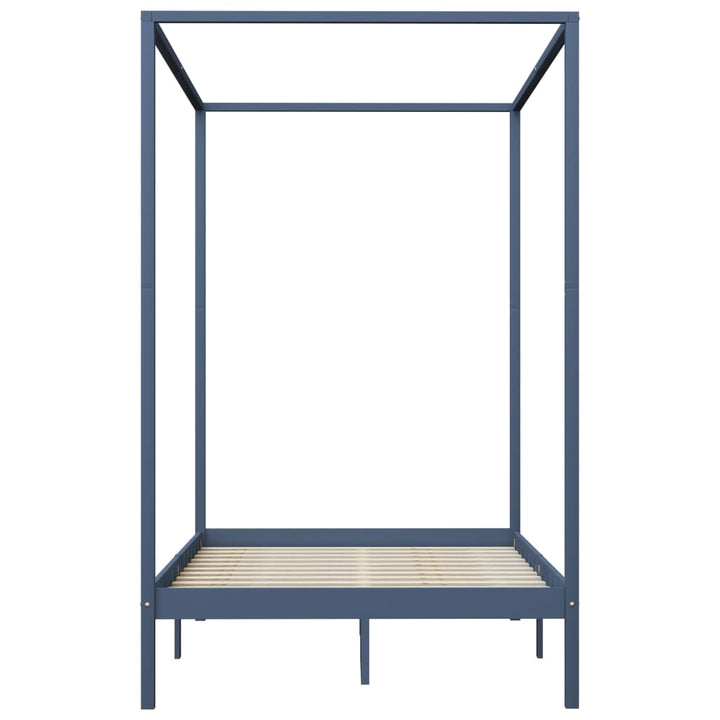 sengestel til himmelseng 120 x 200 cm massivt fyrretræ grå