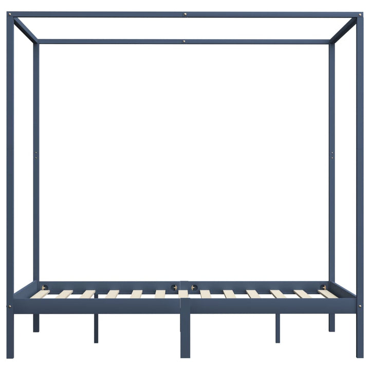sengestel til himmelseng 120 x 200 cm massivt fyrretræ grå