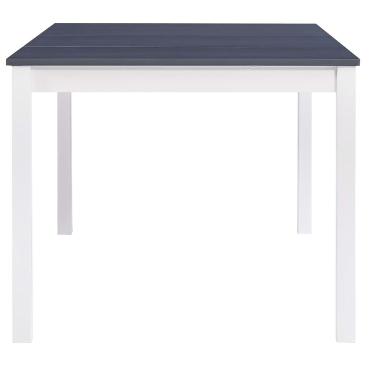 spisebord 180 x 90 x 73 cm fyrretræ hvid og grå