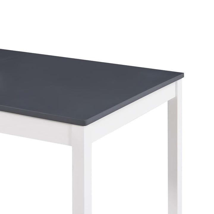 spisebord 180 x 90 x 73 cm fyrretræ hvid og grå