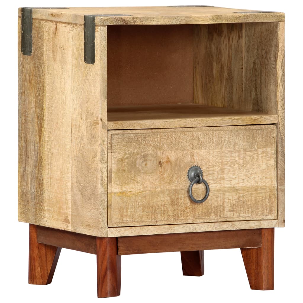 sengeskab 40 x 30 x 52 cm massivt ru mangotræ