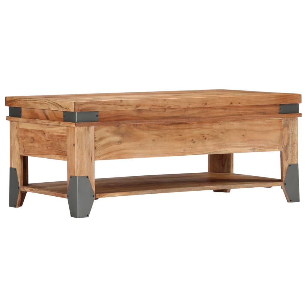 sofabord 110 x 52 x 45 cm massivt akacietræ