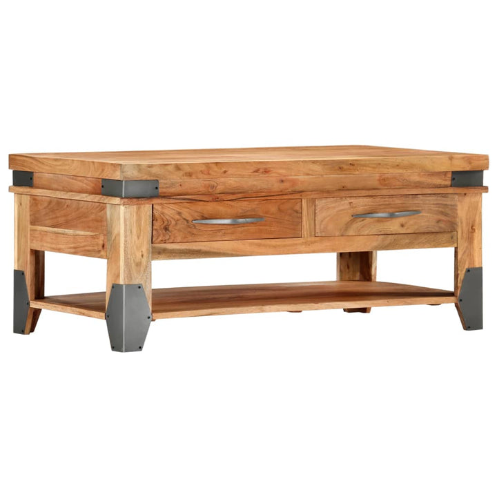 sofabord 110 x 52 x 45 cm massivt akacietræ