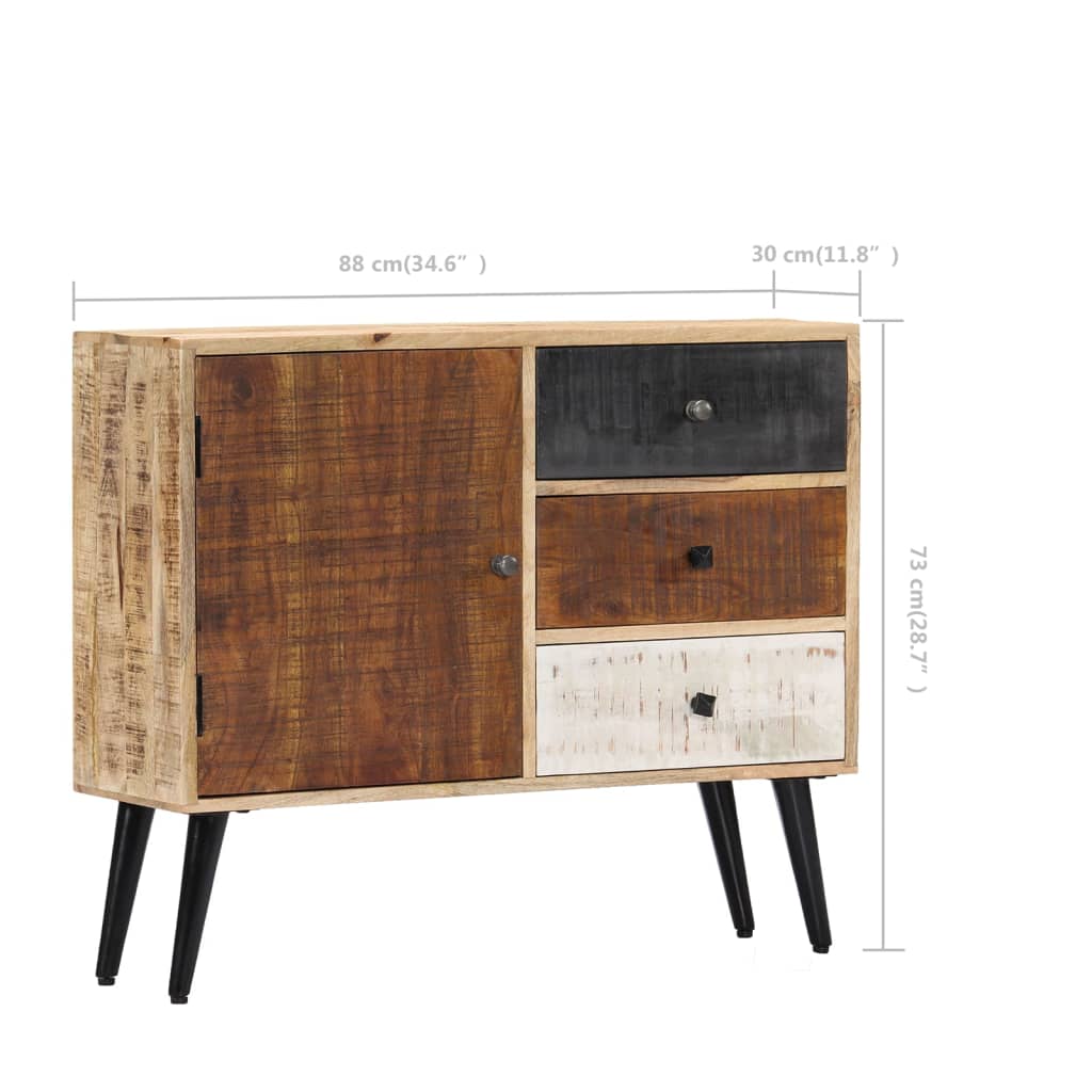 skænk 88 x 30 x 73 cm massivt mangotræ