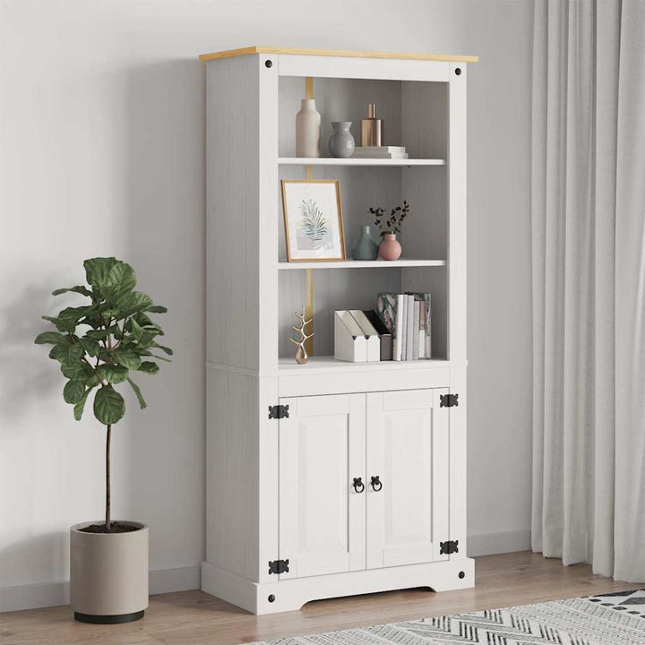 skab Corona-serien 80x40x170 cm mexicansk fyrretræ hvid
